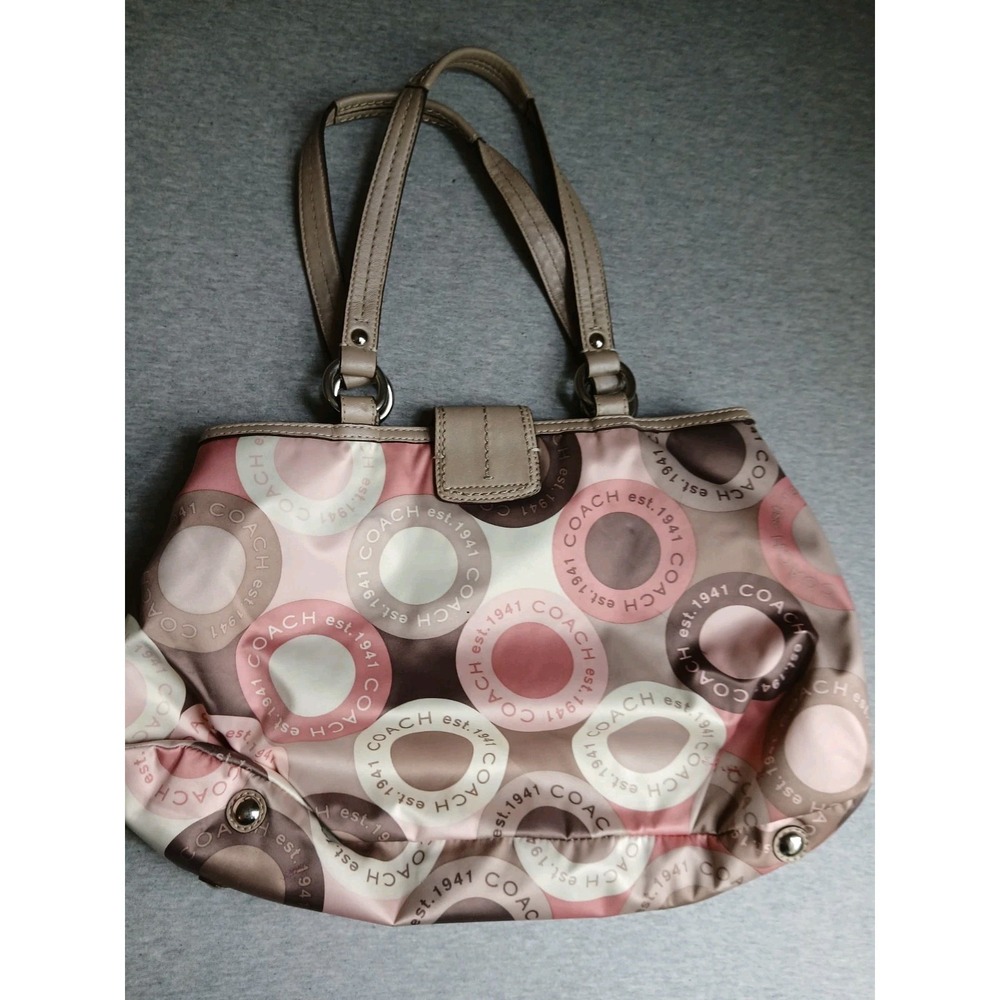 Coach Purse Soho Ashley Sateen Snaphead Tote Bag Designer K1175 F18805 - Picture 7 of 16